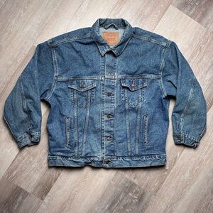 Vintage Levi Men’s Trucker Denim Jacket Size XL Blue